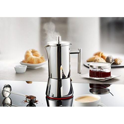  Der Original GEFU Espresso-Kocher Nando 16390  Premium Edelstahl Kaffee-Maschine fuer 6 Tassen hoechsten Cafe-Genuss