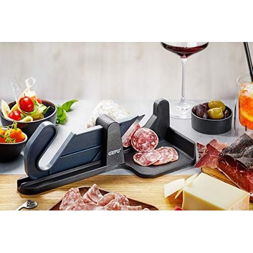  GEFU Tranche Sausage Cutter Salami Cutter, Hand Operated Manual All Purpose Slicer, Sausage Cutter, Ham, Bacon, Hard Cheese, Stainless Steel Blade