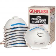 GEMPLERS Box of 10x GEMPLER’S GR50 N95 Respirator Protective Face Mask (Size Medium) with Exhalation Valve, Ultra Soft Nose Cushion and Formable Nose Band for Comfortable & Secure Fit