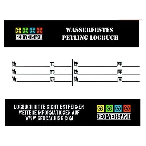  GEO-VERSAND 10 x Petling - 10 x wasserfeste Kunststoff Logbuecher - Set Paket Geocaching