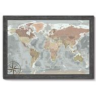 GeoJango World Travel Map Pin Board - The Columbus World Map - Includes 100 map pins