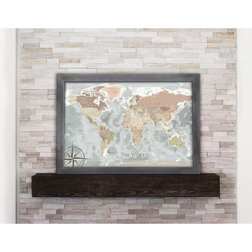  GeoJango World Travel Map Pin Board - The Columbus World Map - Includes 100 map pins