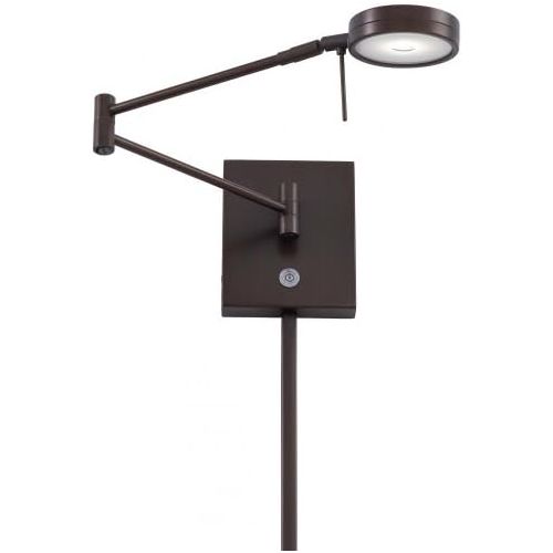  George Kovacs P4308-647 Georges Reading Room Swing Arm Wall Sconce Light with Z05 LED Bulb, Copper Bronze Patina