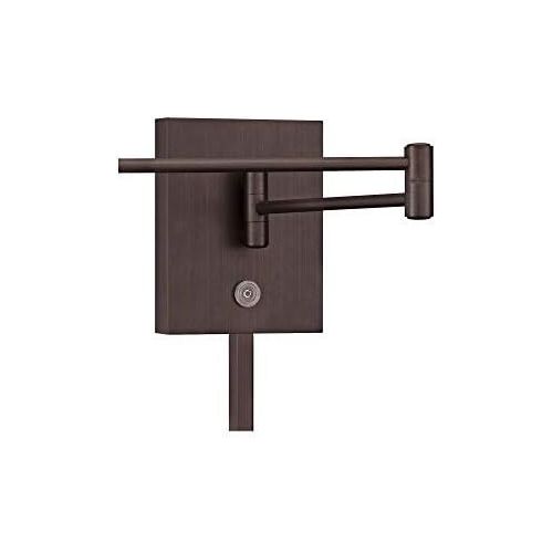  George Kovacs P4308-647 Georges Reading Room Swing Arm Wall Sconce Light with Z05 LED Bulb, Copper Bronze Patina