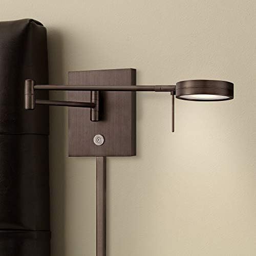  George Kovacs P4308-647 Georges Reading Room Swing Arm Wall Sconce Light with Z05 LED Bulb, Copper Bronze Patina