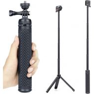 [아마존베스트]GEPULY Extendable Selfie Stick with Tripod Stand for GoPro Hero 8 7 6 5 4 3 Session Fusion Max, OSMO Action, AKASO, SJCAM, Cell Phones. Functions as Hand Grip, Telescoping Monopod