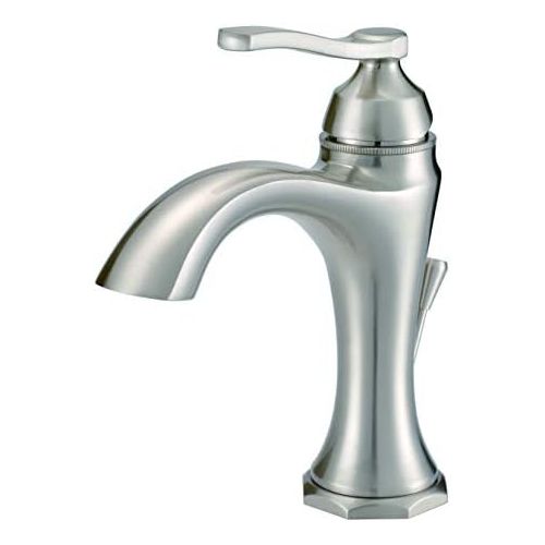  Danze D225028BN Draper Single Handle Bathroom Faucet with Metal Pop-Up Drain, Brushed Nickel