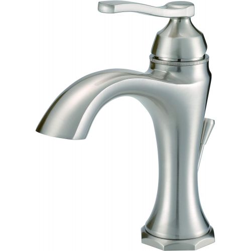  Danze D225028BN Draper Single Handle Bathroom Faucet with Metal Pop-Up Drain, Brushed Nickel