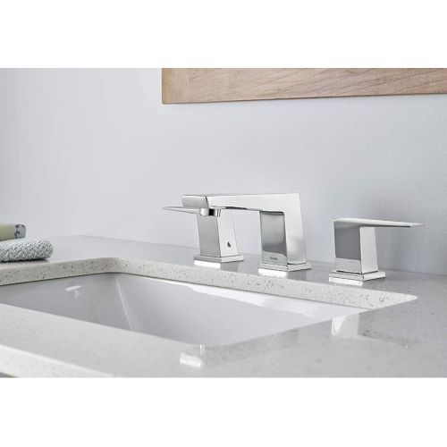  Danze D304162 Mid-Town Widespread Bathroom Faucet with Metal Touch-Down Drain, Chrome