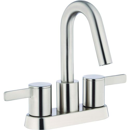  Danze D301130BN Amalfi Two Handle Centerset Bathroom Faucet with Metal Touch-Down Drain, Brushed Nickel