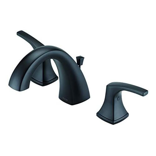  Danze D304118BS Vaughn Widespread Bathroom Faucet with Metal Pop-Up Drain, Satin Black