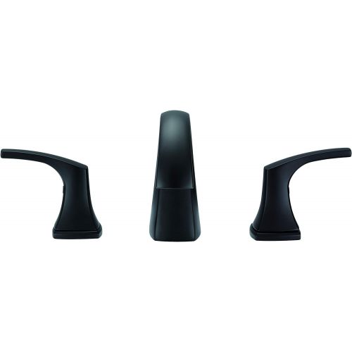  Danze D304118BS Vaughn Widespread Bathroom Faucet with Metal Pop-Up Drain, Satin Black