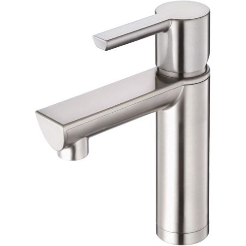  Danze DH221677BN Adonis Single Handle Bathroom Faucet with Metal Touch-Down Drain, Brushed Nickel