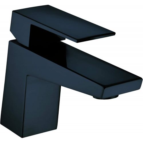  Danze D222562BS Mid-Town Single Handle Bathroom Faucet with Metal Touch-Down Drain, Satin Black