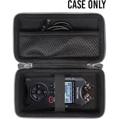  getgear Portable Recorder Case Compatible with Tascam DR-40X Four Track Handheld Recorder and USB Interface