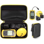 GETGEAR Case for LUCKY Handheld Fish Finder, Hayak Fish Finder, Sonar Sensor, Venterior, mesh accessories pocket