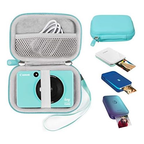  getgear Case for Canon Ivy Mobile Mini CLIQ, CLIQ+, CLIQ 2, CLIQ+2 Instant Camera Printer and Photo Printer, Also for Koda Series and HP Sprocket 2nd/ 1st (Mint Green)