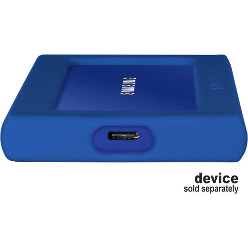  [아마존베스트]getgear Silicone Bumper for Samsung T7, T7 Touch Portable SSD - 1TB, 2TB, 500GB, USB 3.2, Strong-Shock Absorbing, Slip-Resistant- Blue