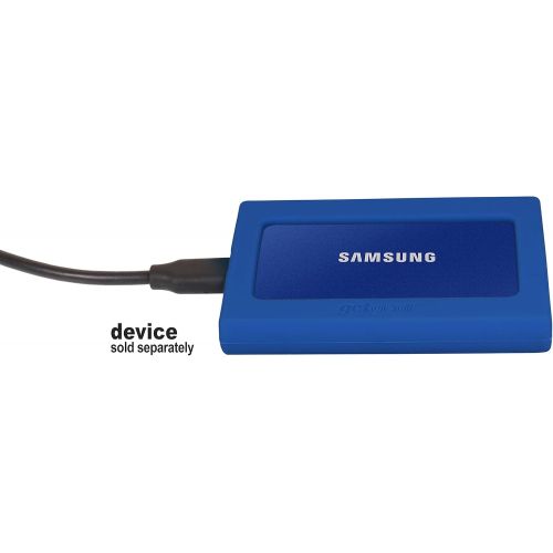  [아마존베스트]getgear Silicone Bumper for Samsung T7, T7 Touch Portable SSD - 1TB, 2TB, 500GB, USB 3.2, Strong-Shock Absorbing, Slip-Resistant- Blue