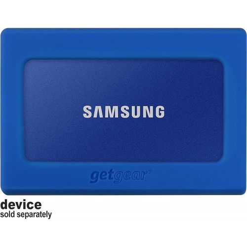 [아마존베스트]getgear Silicone Bumper for Samsung T7, T7 Touch Portable SSD - 1TB, 2TB, 500GB, USB 3.2, Strong-Shock Absorbing, Slip-Resistant- Blue