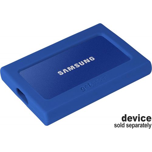  [아마존베스트]getgear Silicone Bumper for Samsung T7, T7 Touch Portable SSD - 1TB, 2TB, 500GB, USB 3.2, Strong-Shock Absorbing, Slip-Resistant- Blue