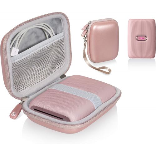  getgear Case for Fujifilm Instax Mini, Canon Ivy CLIQ+2, CLIQ+, CLIQ2, CLIQ; HP Sprocket 1st/ 2nd Generation, Kodak Smile Instant Camera/Printer, Accessories Pocket (Rose Gold)