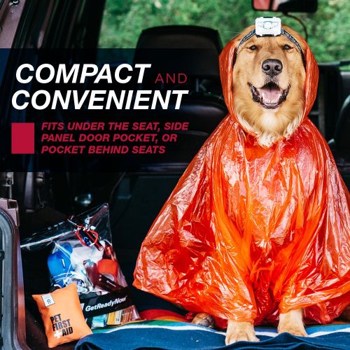  GETREADYNOW Pet Emergency Survival Kit I Essential First Aid + Deluxe Supplies To Keep Your Four-Legged Friend Safe While on the Road, Camping, Hiking, or Unexpected Dog Park Emerg