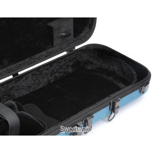  GEWA Bio-A Oblong Violin Case - Blue, 4/4 Size