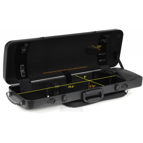  GEWA Pure Oblong Violin Case - Black, 4/4 Size