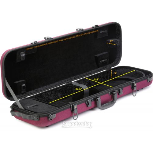  GEWA Bio-A Oblong Violin Case - Violet, 4/4 Size