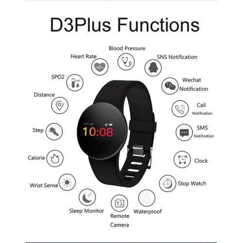  GEZICHTA Fitness-Tracker, Aktivitatstracker, Pulsmesser und Schlaf-berwachung, wasserdicht bis 50 m, IP68 mit GPS-Routen-Tracking, Schrittzahler fuer Android iOS