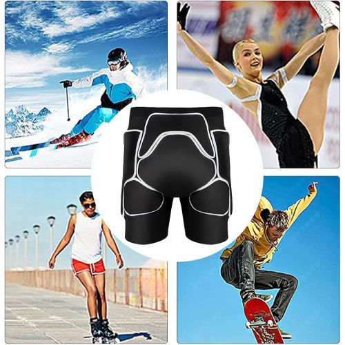  GEZICHTA Protective Padded Shorts 3D Protection Hip Butt EVA Skating Skateboarding Padded Shorts Impact Pads for Hip Protection