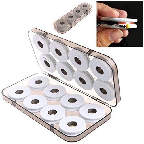  [아마존베스트]Gezichta White Foam Board/8/16Fishing Line Bobbin Plastic Box for Fishing Line Spools Fishing Rig Storage