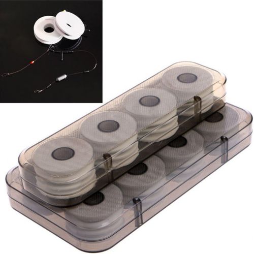  [아마존베스트]Gezichta White Foam Board/8/16Fishing Line Bobbin Plastic Box for Fishing Line Spools Fishing Rig Storage