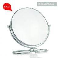 GF Wood 8 Inches Folding Desktop Makeup Mirror 10X Magnifying Double Side Mirror Metal Portable Travel Cosmetic Mirror Wall Hanging,1X And 7X