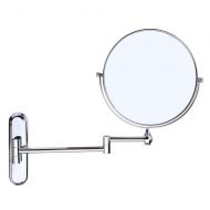 GF Wood Cosmetic Double-Sided 10X Magnifying Mirrors Chrome Round 8 Wall Mirror Foldable Vanity...