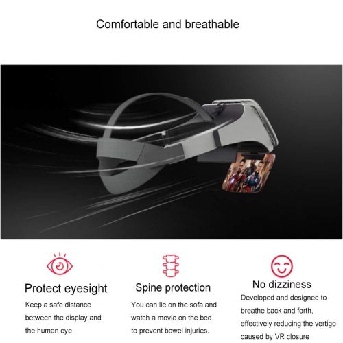  GFH VR 3D Video Glasses- Universal Virtual Reality Goggles-Mobile Phone Screen Amplifier (Pink)