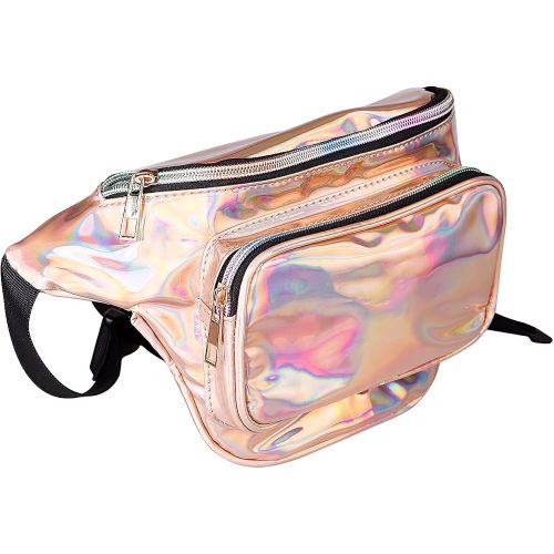  G-Fiend Women Waist Pack Holographic Shiny Fanny Pack Fashion Bum Bag