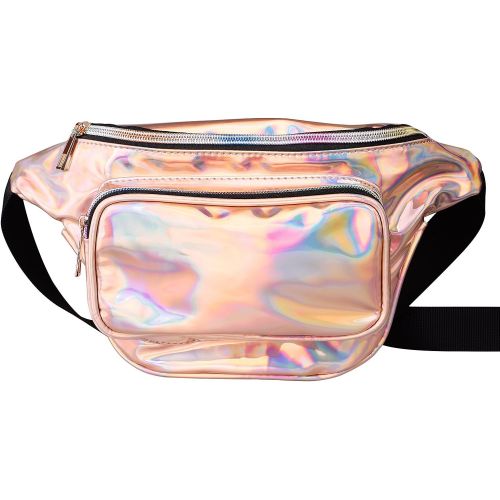  G-Fiend Women Waist Pack Holographic Shiny Fanny Pack Fashion Bum Bag