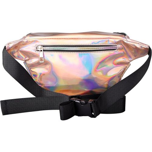  G-Fiend Women Waist Pack Holographic Shiny Fanny Pack Fashion Bum Bag