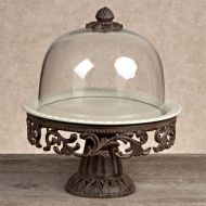 GG Collection Cake Pedestal With Glass Dome Cake Stand