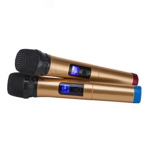  GG MALL GGMALLW-503 Professional UHF Wireless Microphone System Singing Mixer Karaoke Machine Set Kid Education Party Family Entertainment Equipment for Smart Phone iPad PC TV