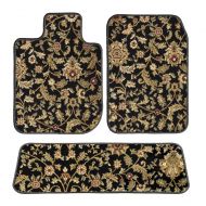 GGBAILEY D51270-S2B-BK-OR 2015, 2016, 2017 Black Oriental Driver, Passenger & Rear Floor Mats