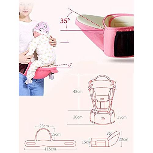  GGGGG Travel Baby Carrier Hip seat, Waist Bag and Cotton Cloth, 2-in-1 Lightweight Baby Carrier