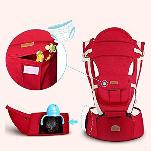  GGGGG Travel Baby Carrier Hip seat, Waist Bag and Cotton Cloth, 2-in-1 Lightweight Baby Carrier