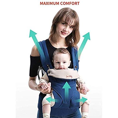  GGGGG Travel Baby Carrier ergonomics with Hip seat/Cotton Lightweight and Breathable/Multiple Position, Adjustable for Newborns and Toddlers 0 to 4 Years Old