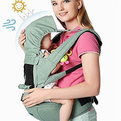  GGGGG Travel Baby Carrier - 6-in-1 Ergonomic Hip seat, Baby and Toddler Detachable Newborn Hood Breastfeeding Baby Carrier