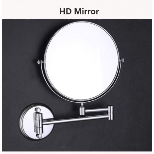  GGMIN Vanity Mirror Double Sided 3X Magnifying Mirror, 360° Rotation Adjustable Bathroom Mirror, Stainless Steel for Spa and Hotel,Oil-Rubbed Bronze_6 inches