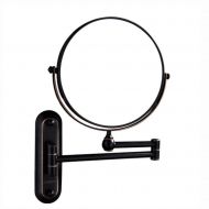 GGMIN Wall Mount Makeup Mirror, Double Sided 3X Magnifying Mirror 360° Rotation Bathroom Mirror, Adjustable for Spa and Hotel,Oil-Rubbed Bronze_6 lnches 7X
