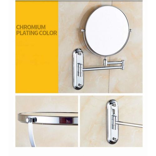  GGMIN Wall Mount Makeup Mirror, Double Sided 3X Magnifying Mirror 360° Rotation Bathroom Mirror, Adjustable for Spa and Hotel,Oil-Rubbed Bronze_6 lnches 7X